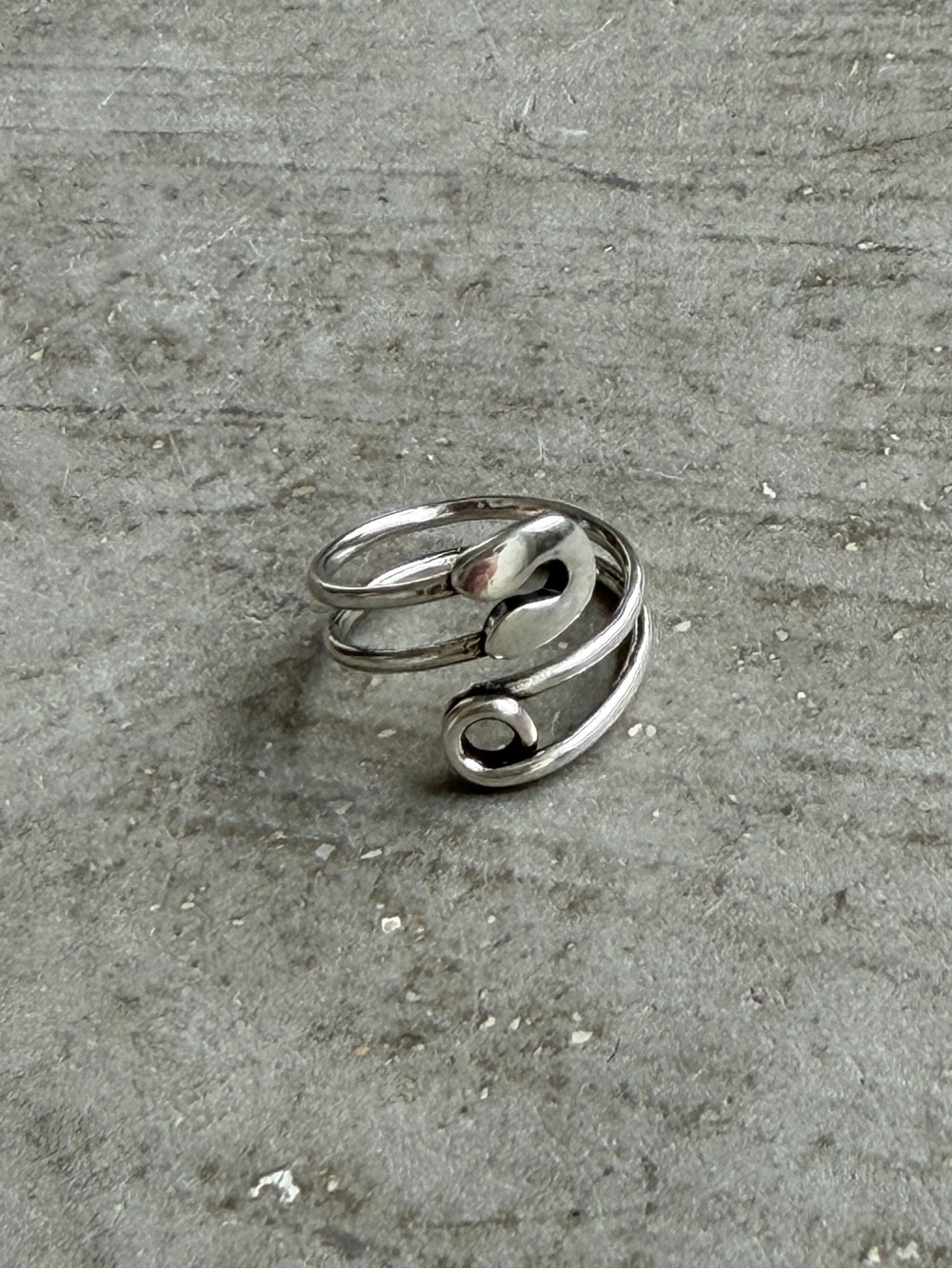 Sterling Silver Open Spiral Wrap Ring - Silver